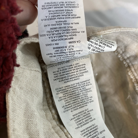 MNG Women's Ivory Linen Pants Size 14 Tapered Career Coastal Old Money Natural - Picture 7 of 14